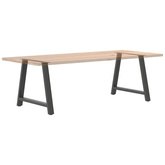 Nogi do stołu jadalnego w kształcie litery A 2 szt. Antracyt 90x(72-73) cm Stal