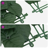 Parawan balkonowy, ciemno zielone liście, 300x100 cm