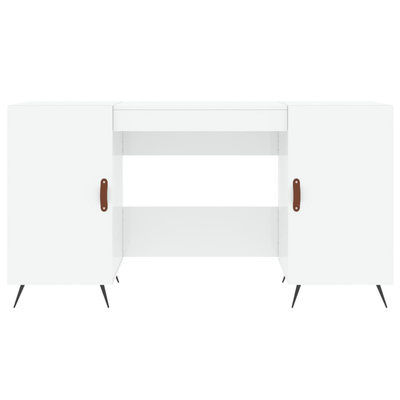 vidaXL Biurko białe z połyskiem, 140x50x75 cm, materiał drewnopochodny model standard