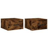 vidaXL Wiszące szafki nocne, 2 szt., przydymiony dąb, 35x35x20 cm model standard