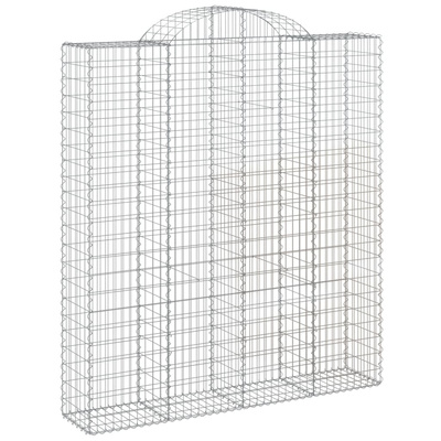 Kosze gabionowe, 6 szt, 200x50x220/240 cm, galwanizowane żelazo