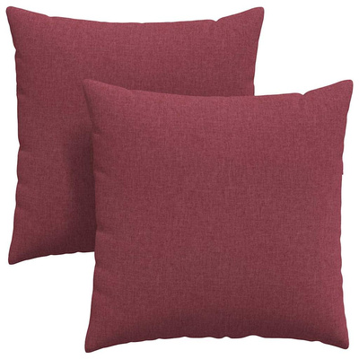 Poduszki na sofę 2 pcs Czerwone wino 80 x 80 cm tkanina