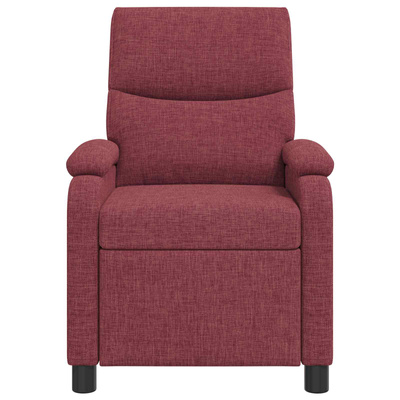 Fotel recliner Czerwone wino tkanina