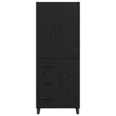 Highboard 2 szt. Czarny Dąb 69,5 x 34 x 180 cm