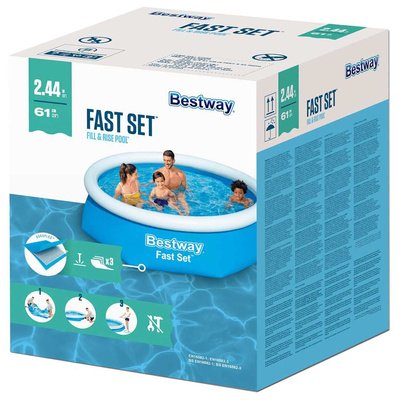 Nadmuchiwany basen Fast Set, okrągły, 244 x 66 cm, 57265 Bestway