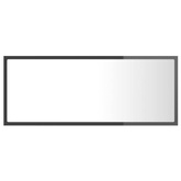 vidaXL Lustro łazienkowe LED, wysoki połysk szare, 100x8,5x37cm, akryl