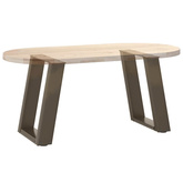 Nogi do stolika kawowego w kształcie litery U 2 szt. Naturalna stal 28x(42-43) cm Stal