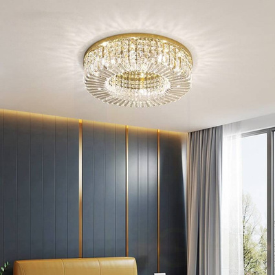 Plafon kryształowy glamour, nowoczesny 80cm złoty STELLA GOLD