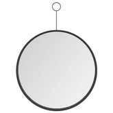 vidaXL Lustro ścienne z zawieszką, czarne, 30 cm