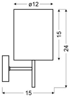 Lampa ścienna kinkiet 1X40W E14 chrom YAN 21-45249