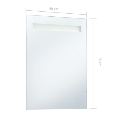 vidaXL Ścienne lustro łazienkowe z LED, 60 x 80 cm model standard