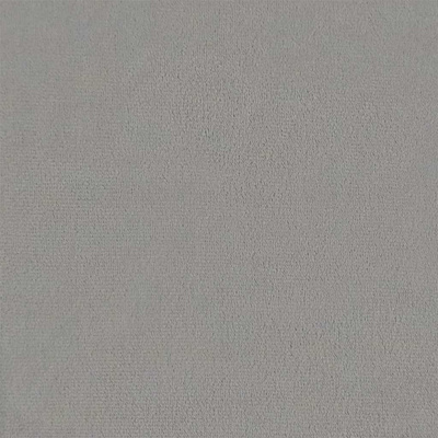 Fotel bujany z podnóżkiem, jasnoszary, obity aksamitem
