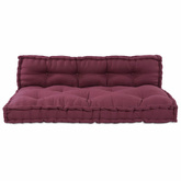 Poduszka do sofy paletowej 2 pcs Bordowy 120 x 80 x 38 cm