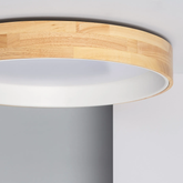Plafon LED 16W Okrągły 40cm Naturalne Drewno 3 Barwy Świecenia CCT Abruzzo Vero