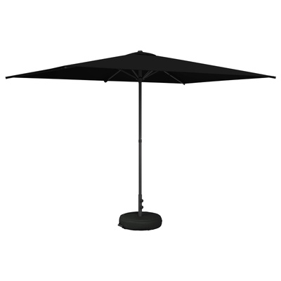 Parasol ogrodowy z podstawą 200 x 300 cm Poliester Prostokątny