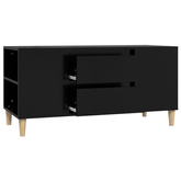 vidaXL Szafka pod TV, czarna, 102x44,5x50 cm, materiał drewnopochodny
