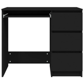 vidaXL Biurko, czarne, 90x45x76 cm, materiał drewnopochodny