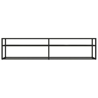 vidaXL Szafka pod TV, czarny marmur, 180x40x40,5 cm, szkło hartowane