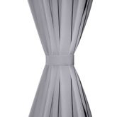 vidaXL Zasłona zaciemniająca z kółkami, 270 x 245 cm, szara