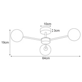 Lampa sufitowa K-5710 z serii CASOLI