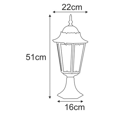 Lampa ogrodowa stojąca K-5006S CZARNY z serii LOZANA