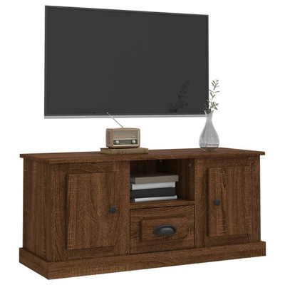 vidaXL Szafka pod TV, brązowy dąb, 100x35,5x45 cm