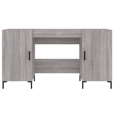 vidaXL Biurko, szary dąb sonoma, 140x50x75 cm, materiał drewnopochodny