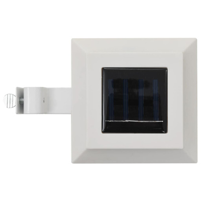 Kwadratowe lampy solarne na zewnątrz, 6 szt., LED, 12 cm, białe