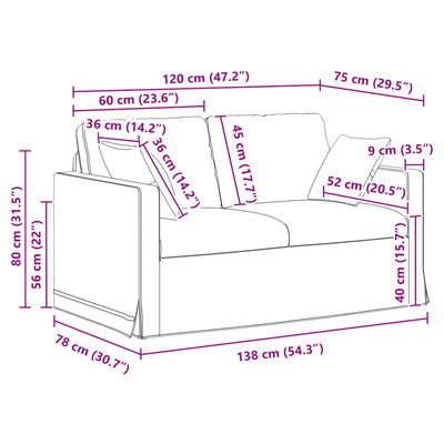 Sofa Czerwone wino 138 x 78 x 80 cm Aksamit