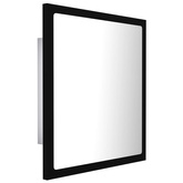 vidaXL Lustro łazienkowe LED, czarne, 40x8,5x37cm, akryl