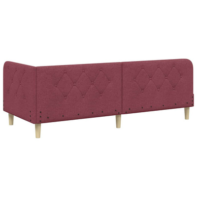Rama łóżka narożnego Czerwone wino 80 x 200 cm tkanina