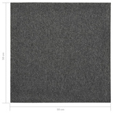vidaXL Podłogowe płytki dywanowe, 20 szt., 5 m², 50x50 cm, antracytowe