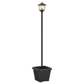 Lampka solarna z donicą with LED Bulb Czarny 32 x 32 x 158 cm