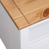 vidaXL Narożna szafka pod TV, biała, 93x49x49 cm, sosna, seria Panama