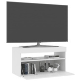 vidaXL Szafka pod TV z oświetleniem LED, biała, 75x35x40 cm