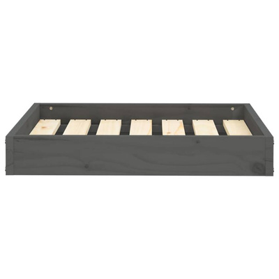 vidaXL Legowisko dla psa, szare, 61,5x49x9 cm, lite drewno sosnowe