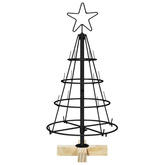 Choinka Stożkowa Świąteczna z podstawą Czarny 60 cm Stal