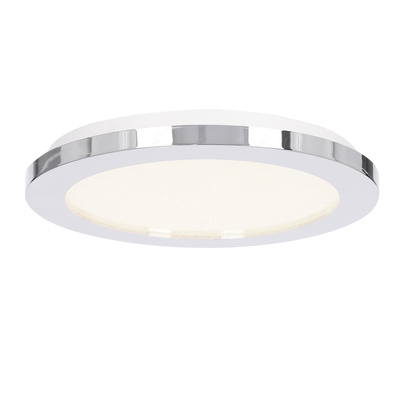 Plafon do łazienki PIXEL minimalistyczny – srebrny chromowany 22,5 cm - okrągły plafon LED z funkcją ściemniania 3000K 12W IP441