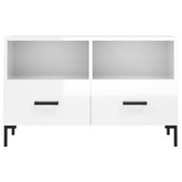 vidaXL Szafka pod TV, biała, wysoki połysk, 80x36x50 cm model standard