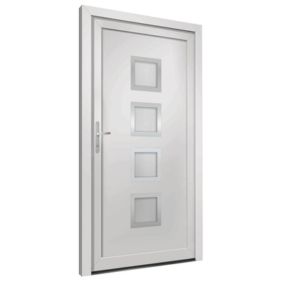 vidaXL Drzwi wejściowe, białe, 108x200 cm, PVC