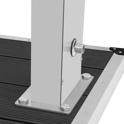 Prysznic ogrodowy z podstawą, WPC, stal nierdzewna