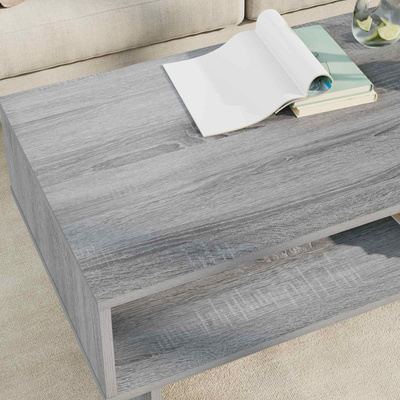 Stolik kawowy Szary Sonoma 100 x 46 x 35 cm Drewno inżynieryjne