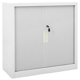 vidaXL Szafka z drzwiami przesuwnymi, szara, 90x40x90 cm, stal
