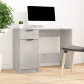 vidaXL Biurko, szarość betonu, 100x50x75 cm, materiał drewnopochodny