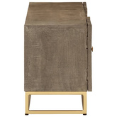 vidaXL Szafka pod TV, 110x30x40 cm, lite drewno mango i żelazo