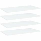 Półki na książki, 4 szt., białe, 60x30x1,5 cm, płyta wiórowa