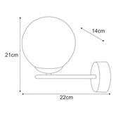 Elegancki kinkiet ścienny do korytarza, 1 x E14 K-6045 z serii RAYA