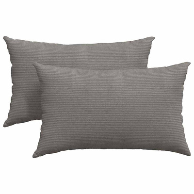 Poduszki na sofę 2 pcs Jasnoszary 50 x 30 cm Tkanina sztruksowa