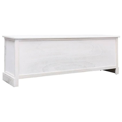 vidaXL Szafka pod TV, antyczna biel, 108x30x40 cm, drewno paulownia