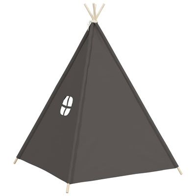 Szary namiot dziecięcy tipi, z torbą, peach skin, 120x120x150cm